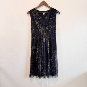 Whimsigoth Witchy Mesh Midi Dress Dark Academia Gothic Grunge Tie Dye Women P4